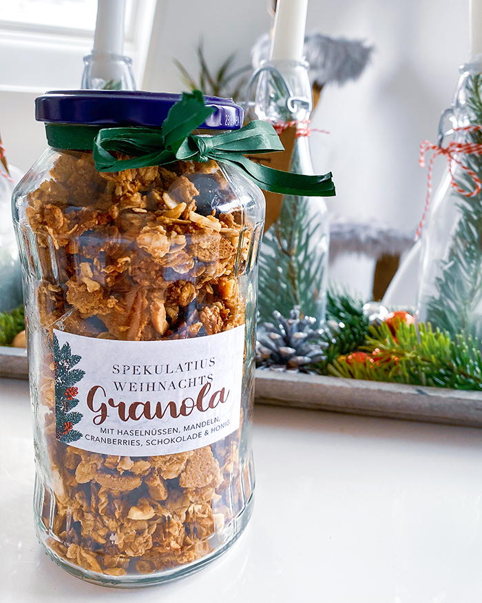 Granola im Glas_Weihnachten Spekulatius Weihnacht-Granola im Glas